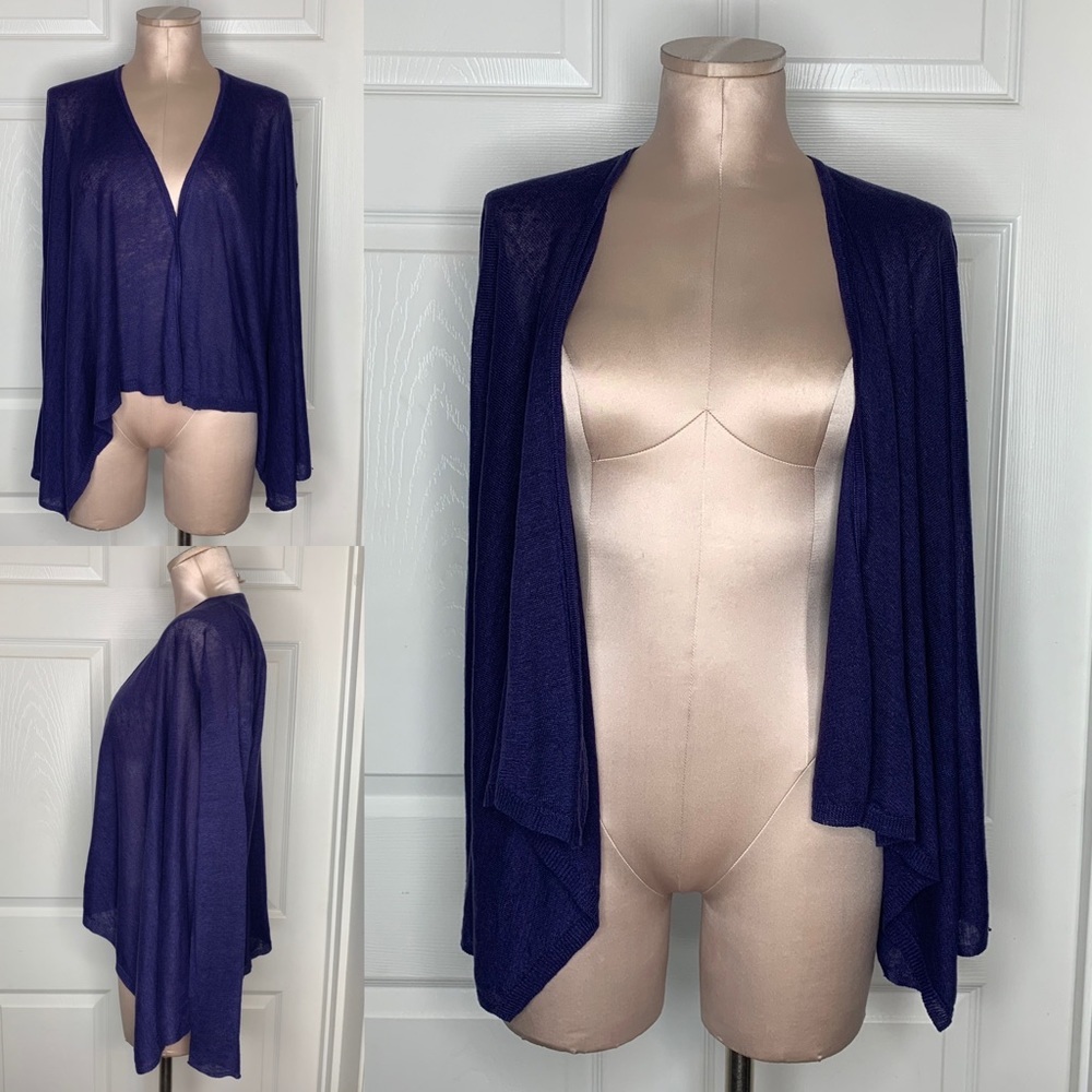 Tori Richard Waterfall Linen Cardigan Sz XS